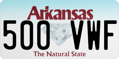 AR license plate 500VWF