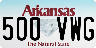 AR license plate 500VWG