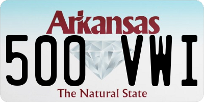 AR license plate 500VWI