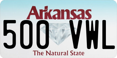AR license plate 500VWL