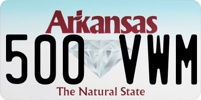 AR license plate 500VWM