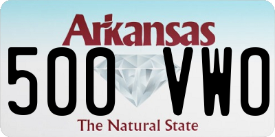 AR license plate 500VWO