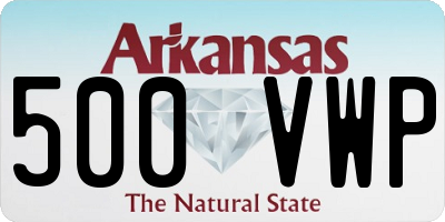 AR license plate 500VWP