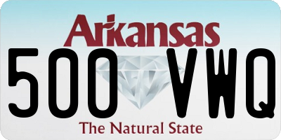 AR license plate 500VWQ