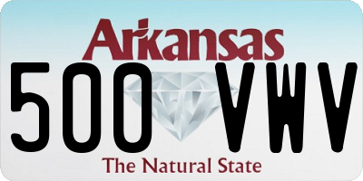 AR license plate 500VWV