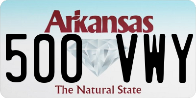 AR license plate 500VWY