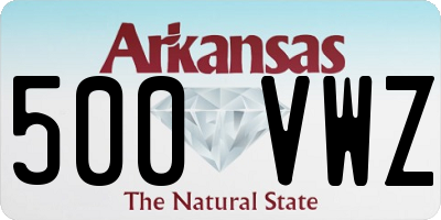AR license plate 500VWZ
