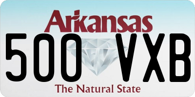 AR license plate 500VXB