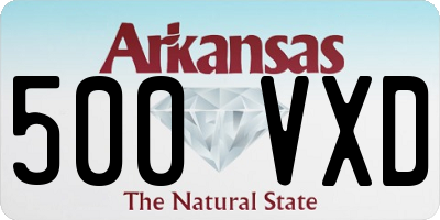 AR license plate 500VXD