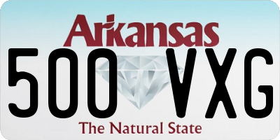 AR license plate 500VXG