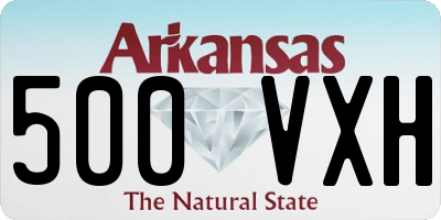 AR license plate 500VXH