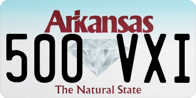 AR license plate 500VXI