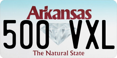 AR license plate 500VXL