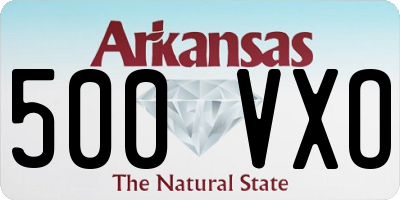 AR license plate 500VXO