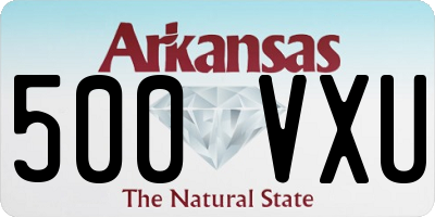 AR license plate 500VXU