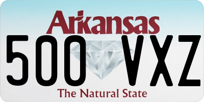 AR license plate 500VXZ