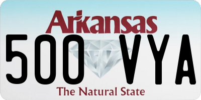 AR license plate 500VYA
