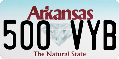 AR license plate 500VYB
