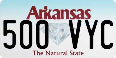AR license plate 500VYC