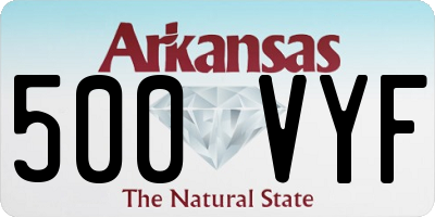 AR license plate 500VYF