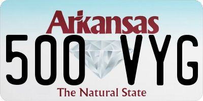 AR license plate 500VYG