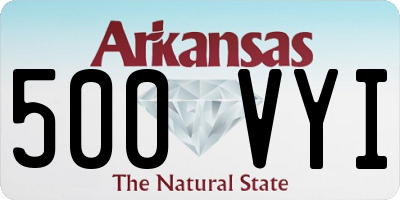 AR license plate 500VYI