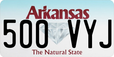 AR license plate 500VYJ