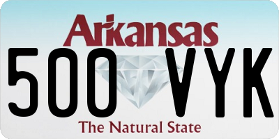 AR license plate 500VYK