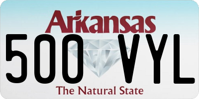 AR license plate 500VYL