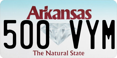 AR license plate 500VYM