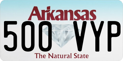 AR license plate 500VYP