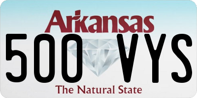 AR license plate 500VYS
