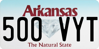 AR license plate 500VYT