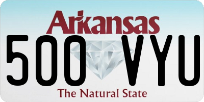 AR license plate 500VYU