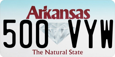 AR license plate 500VYW