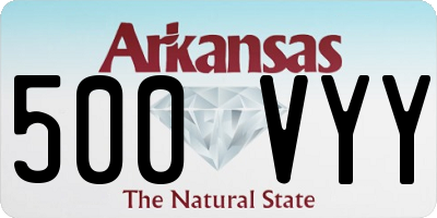 AR license plate 500VYY