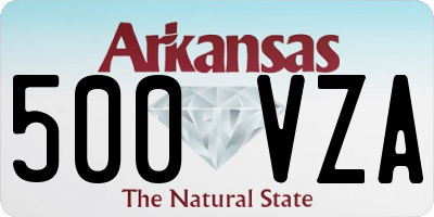 AR license plate 500VZA