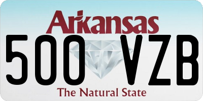AR license plate 500VZB