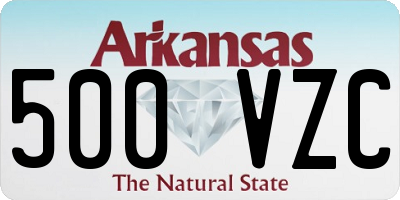 AR license plate 500VZC