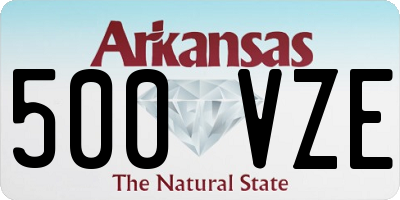 AR license plate 500VZE