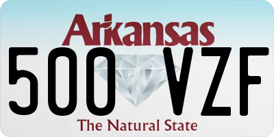 AR license plate 500VZF