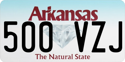 AR license plate 500VZJ