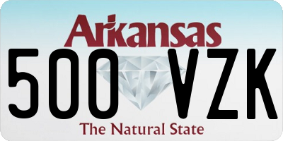 AR license plate 500VZK