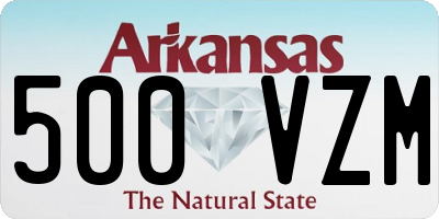 AR license plate 500VZM