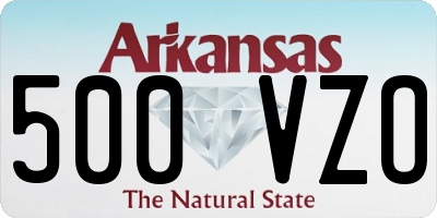 AR license plate 500VZO