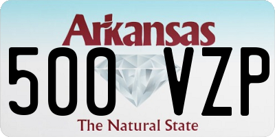 AR license plate 500VZP