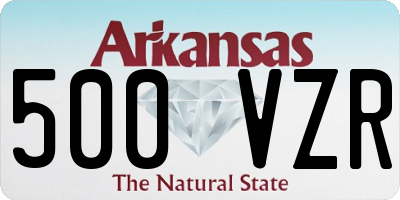 AR license plate 500VZR