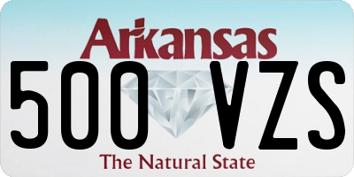 AR license plate 500VZS
