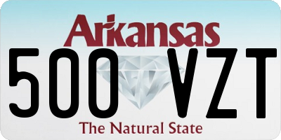 AR license plate 500VZT