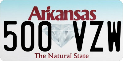AR license plate 500VZW